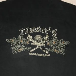 New Pusser’s West Indies Men's Long Sleeve Button Up Casual Shirt 100% Silk